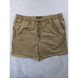 American Eagle Outfitters Mens XXL Khaki Drawstring Elastic Waist Casual Shorts